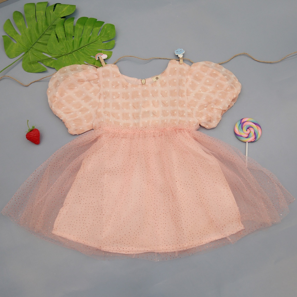Váy TuTu tay bồng Kids Plaza M21H (Hồng)