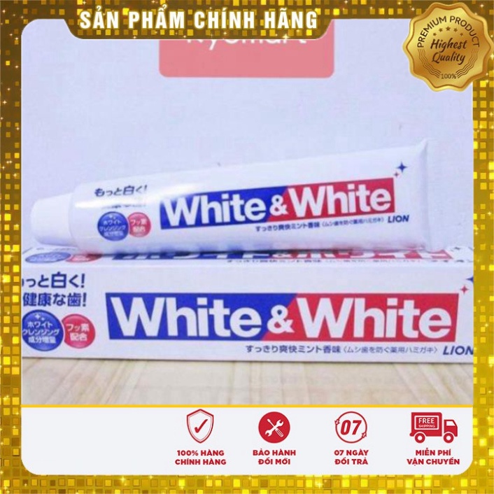 Kem đánh răng White & White Nhật Lion 150g