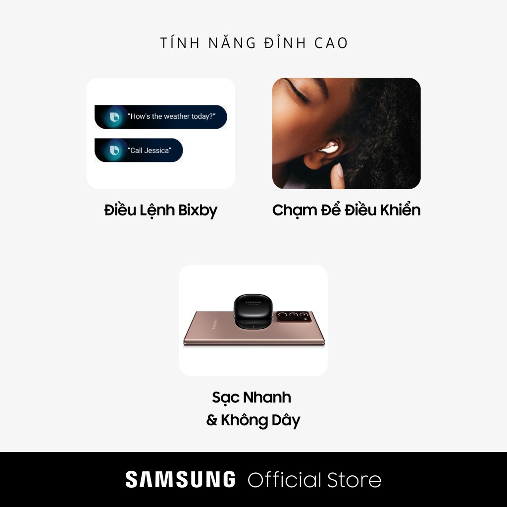 [Mã ELSSBUD55 giảm 200K] Tai Nghe Bluetooth True Wireless Samsung Galaxy Buds Live - Hàng Chính Hãng