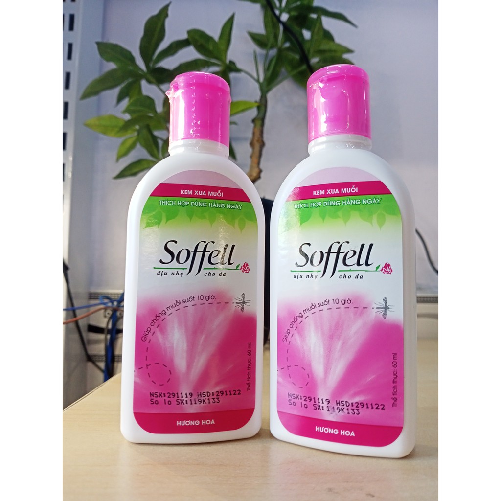 Combo 2 Kem chống muỗi Soffell hương hoa 60ml