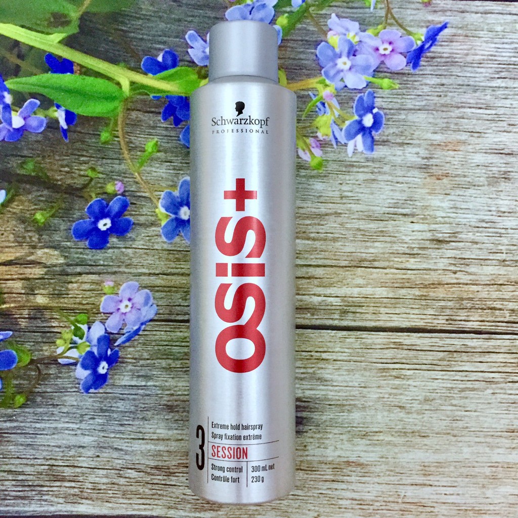 Gôm xịt tóc giữ nếp cứng Schwarzkopf OSiS + 3 Session Extreme Hold Hairspray 300ml