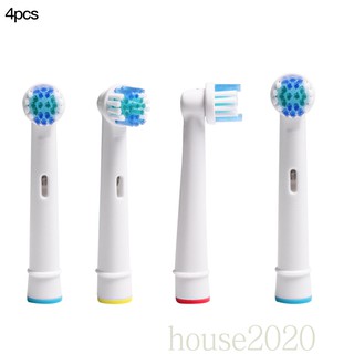 Set 4 Đầu Bàn Chải Tròn Lông Mềm Thay Thế Cho Braun Oral-B