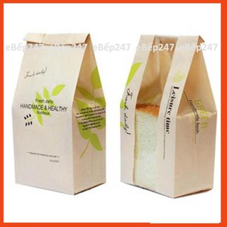 [Siêu rẻ+Freeship] Set 100 túi bánh mì hoa cúc dọc lá xanh cao cấp - eBếp247
