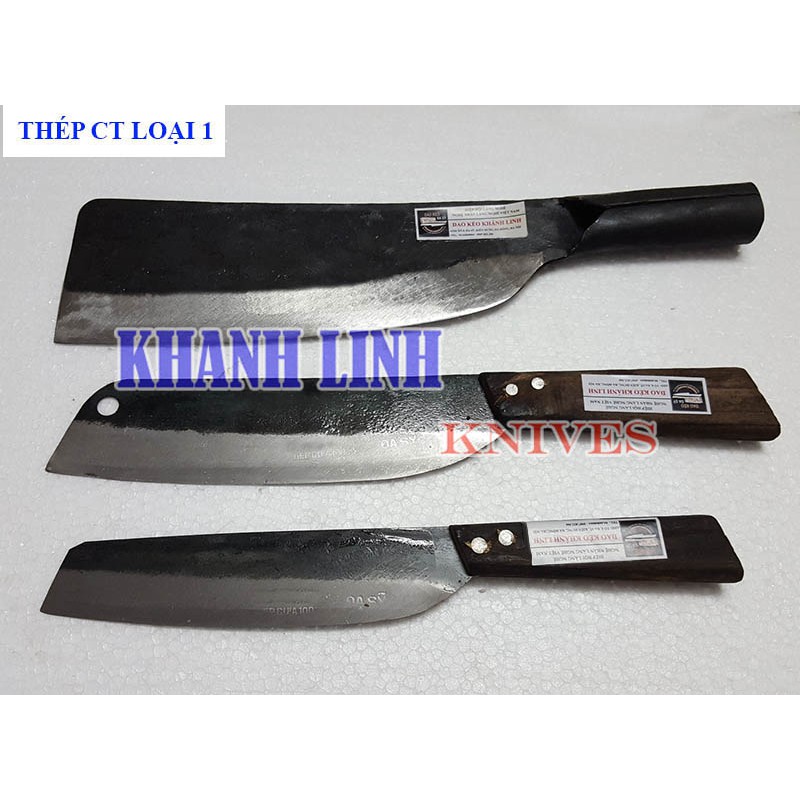 Bộ dao nhà bếp số 4 Đa Sỹ - Khánh Linh làm bằng thép loại 1 (Dao phay, Dao bài thái, dao chuối bột)