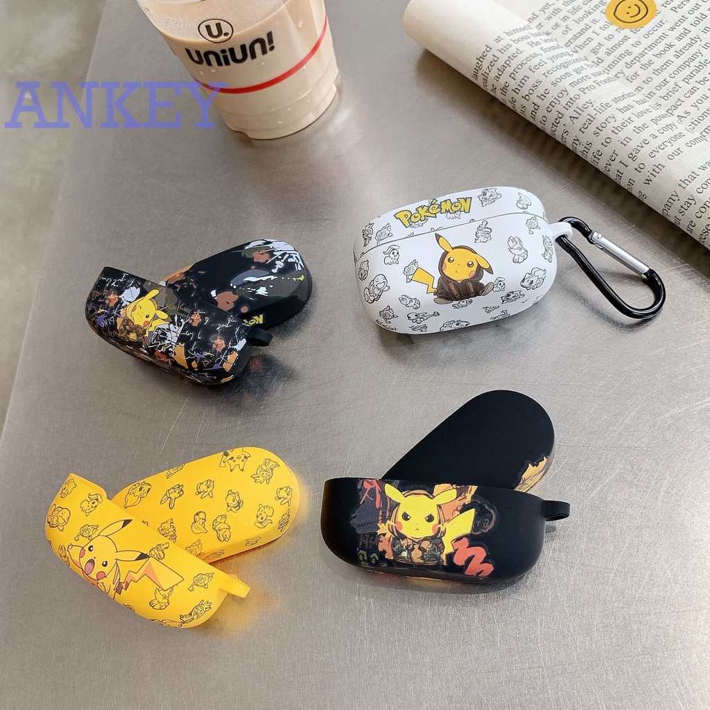 Sony WF-1000XM4 Ốp silicone mềm chống sốc chống thấm nước hình Pikachu bảo vệ hộp sạc tai nghe