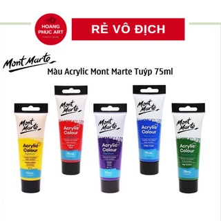 Màu acrylic Mont Marte 75m l- vẽ áo, quần, túi, giày dép, tranh màu acrylic