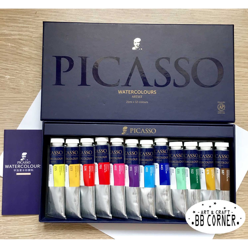 Pocket màu nước Picasso Artist Watercolor 12 màu