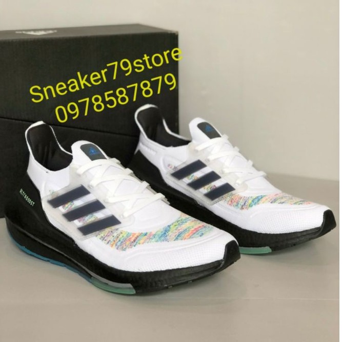 Giày Adidas UltraBoost 21 White Screaming Green art : GZ3194 Limited Men [FullBox - Chính Hãng Auth - Hình Ảnh Thực]