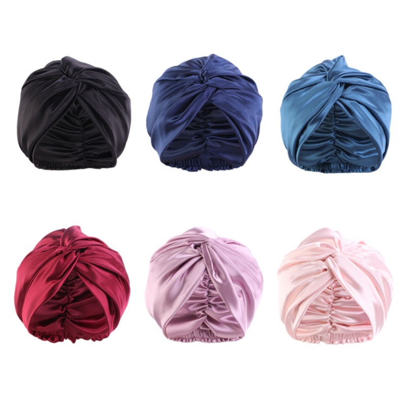 Mũ Trùm Tóc Bằng Lụa Màu Sắc Đơn Giản Tiện Dụng