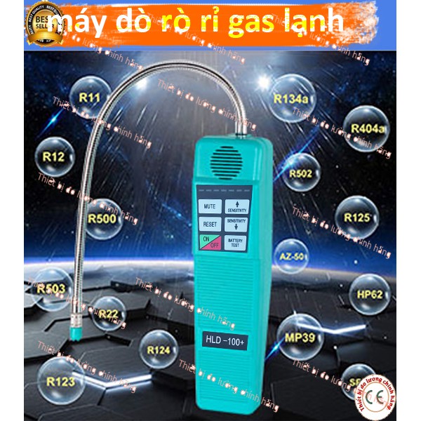 Máy dò rò rỉ gas lạnh HLD-100+ [R134A,R404A,R125], độ nhạy cảm biến cao, đầu dò bằng thép không gỉ, báo động lượng rò rỉ