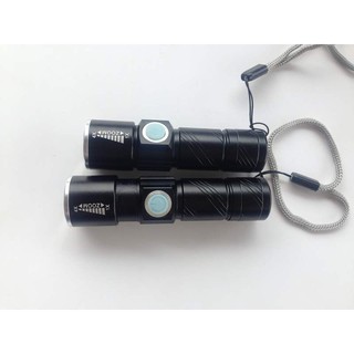 Đèn pin LED mini Zoom sạc USB