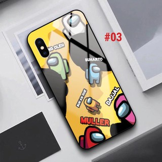 Ốp lưng kính Samsung Galaxy Note 8 Note 9 Note 10 Note 10 Plus in hình AMONG US