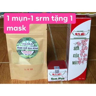 1 mụn-1 sữa rửa mặt hoa đào tặng 1 mask khổ qua hoặc mask ngũ hoa hạt