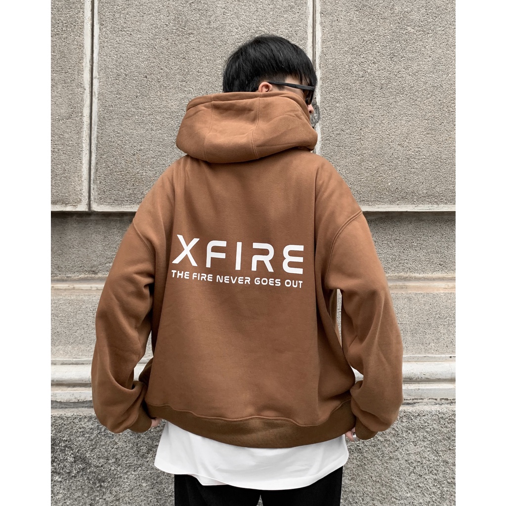 Áo Khoác Hoodie Nam Nữ Form Rộng Vải Nỉ Màu Nâu Essential by Local Brand Xfire Unisex