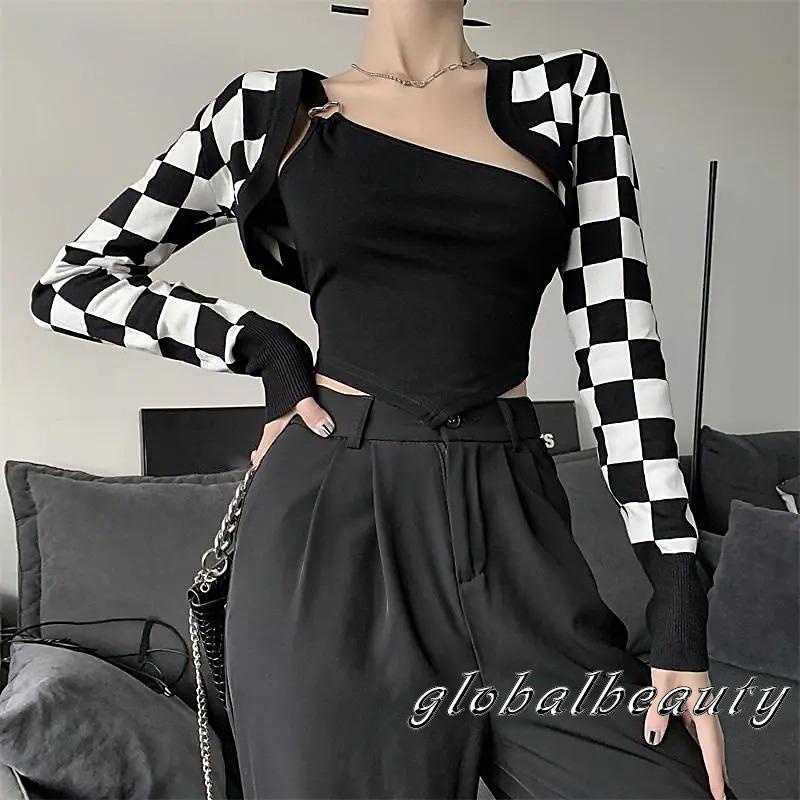 Áo Không Tay Lệch Vai Màu Đen Thiết Kế Độc Đáo Cho Nữ