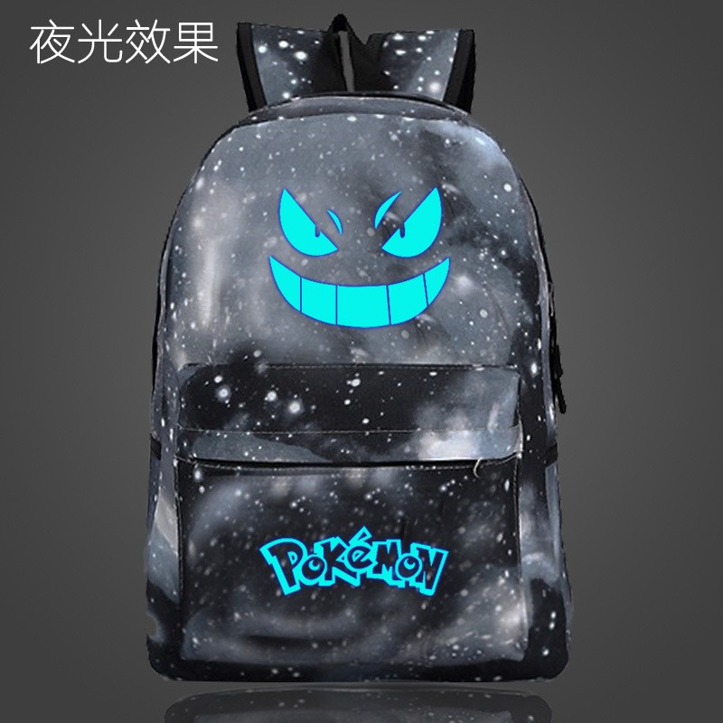 Ba Lô Đi Học Hình Pokemon Màu Dạ Quang Độc Đáo