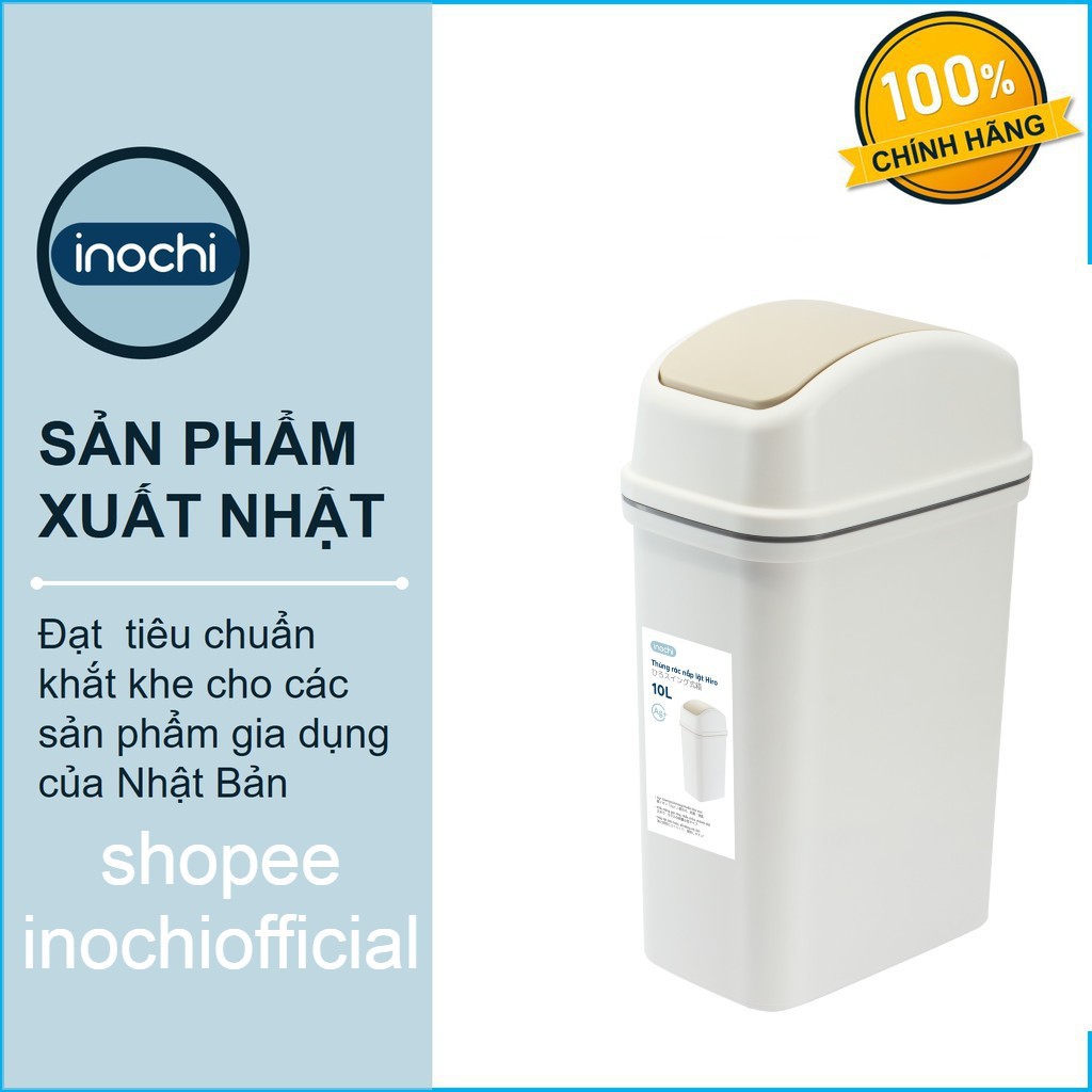 Thùng rác nắp lật Inochi 10L TIÊU CHUẨN NHẬT