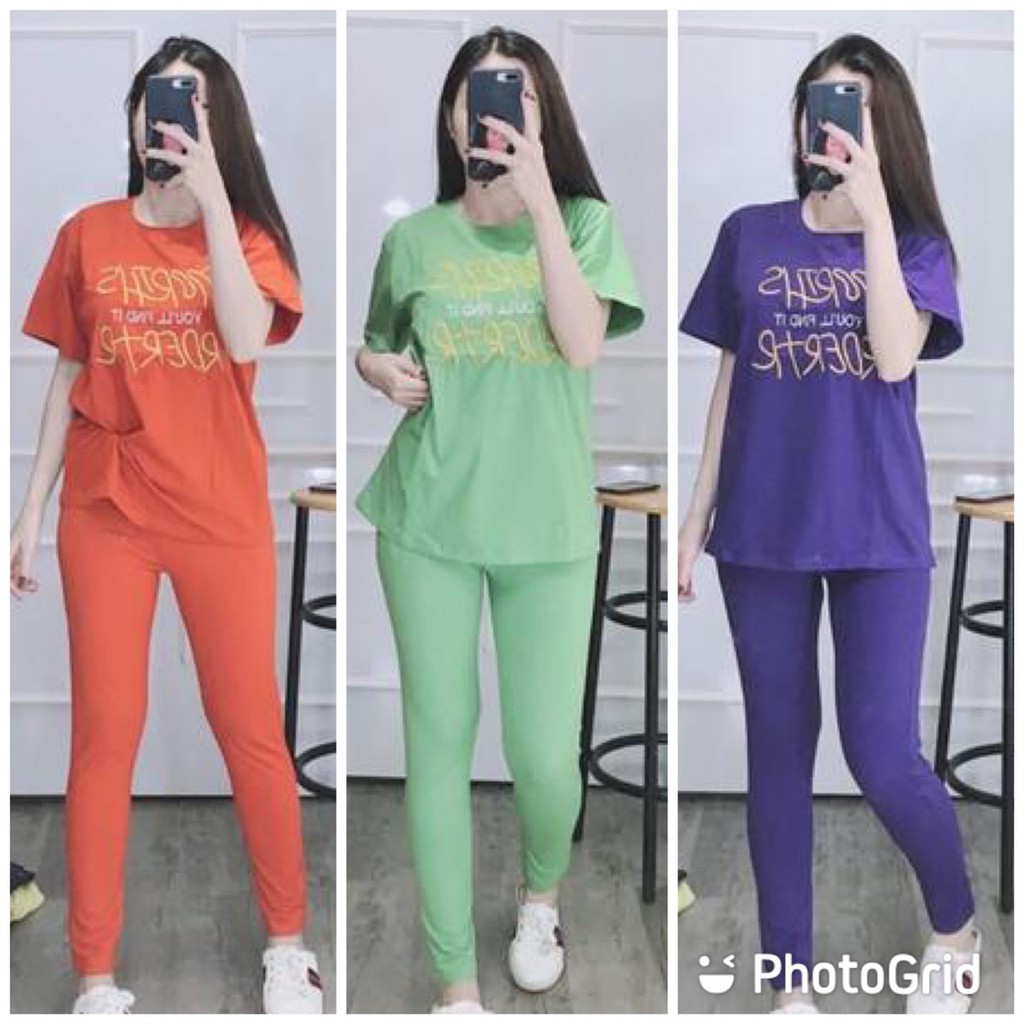 Đồ bộ thun cotton mặc nhà dành cho nữ Đồ bộ dài mặc nhà Đồ bộ hàng bigsize-3105