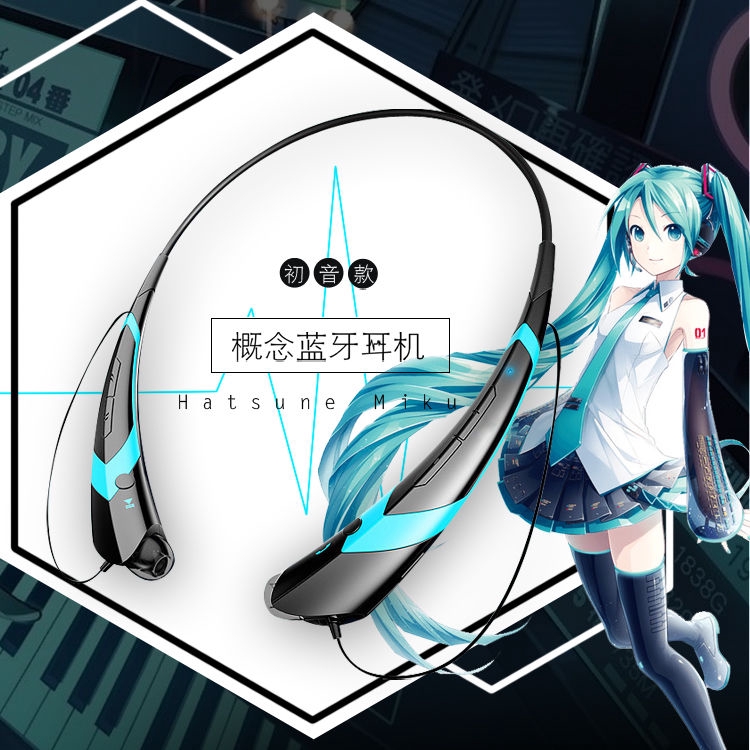 Tai Nghe Nhét Tai Thể Thao Không Dây Chủ Đề Anime Hatsune MIKU YT1 TY1
