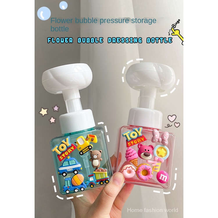 Bình đựng xà phòng tạo bọt hình hoa dạng ấn xinh xắn