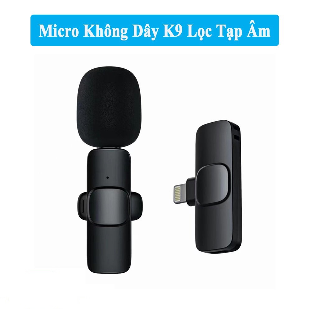 [Bao Hành 1 Năm] Mic thu âm Livestream không dây Mini cho điện thoại, micro không dây cài áo thu âm khử tiếng ồn