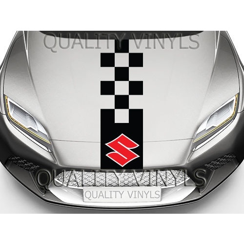 SUZUKI HOOD RACING STRIPES GRAPHIC DECAL SWIFT VITARA JIMMY ALTO IGNIS