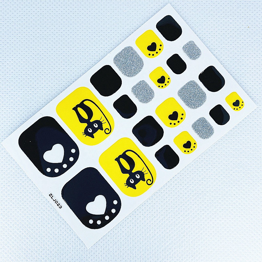 Set 22 miếng dán móng chân họa tiết phong cách nhật