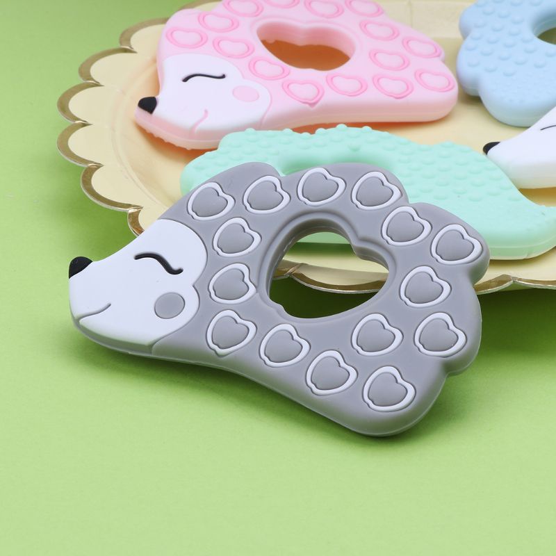 Đồ Chơi Ngậm Nướu Hình Nhím Bằng Silicone Dành Cho Trẻ Em