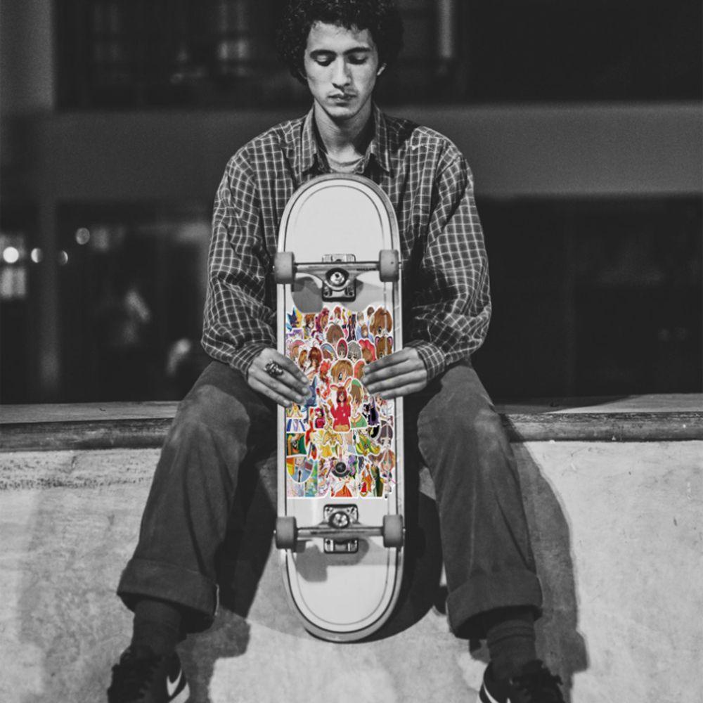 Miếng Dán Trang Trí Điện Thoại / Laptop / Hành Lý Tự Dính Hình Thẻ Bài Sakura Graffiti Dễ Thương