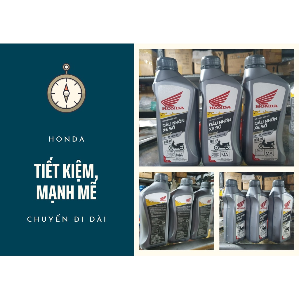 Dầu Nhớt Honda 800ml Cho Xe Côn, Xe Số Chính Hãng