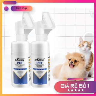 Dung dịch xịt vệ sinh chân cho chó mèo borammy 120ml