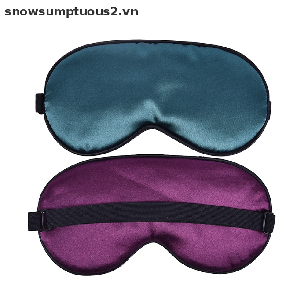 [Hàng mới về] Miếng bịt mắt ngủ giả lụa nguyên chất có đệm chắn ánh sáng thư giãn cho du lịch