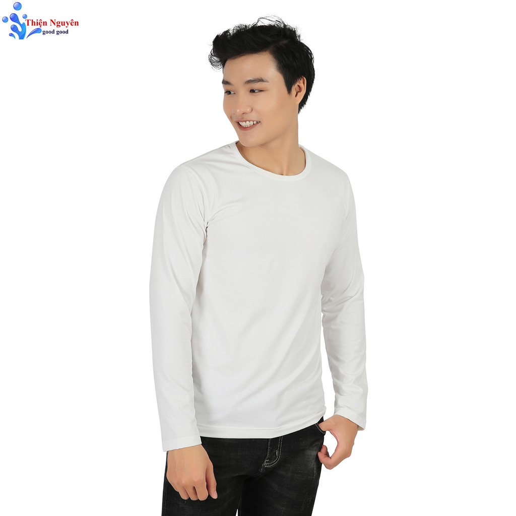 Áo thun nam dài tay cổ tròn body co dãn 4 chiều cao cấp (Thiện Nguyên shop) | BigBuy360 - bigbuy360.vn