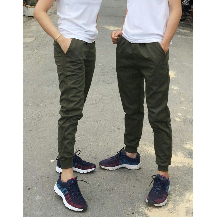 Quần JOGGER KAKI Thể Thao Nam nữ Unisex XANH LÍNH Hàng VNXK Chính Hãng AGE2X.