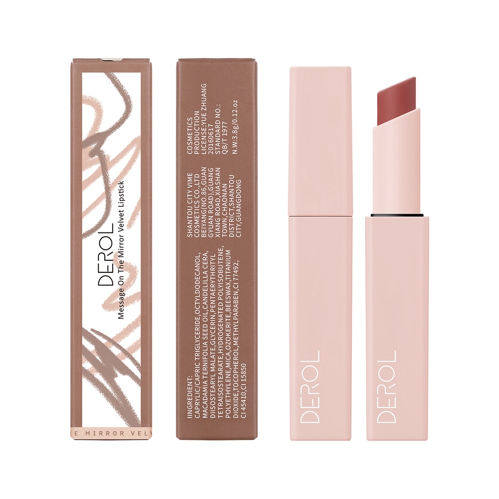 Son Môi Nhung Lì Derol 8 Màu Sắc Thời Trang Tùy Chọn