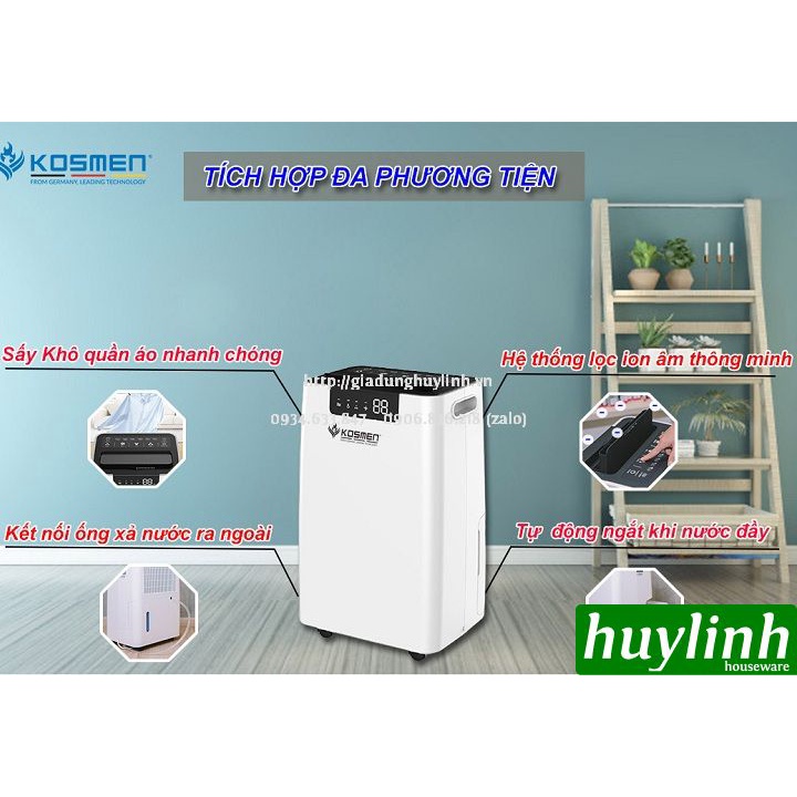 Máy hút ẩm dân dụng Kosmen KM-60S - 60 lít/ngày