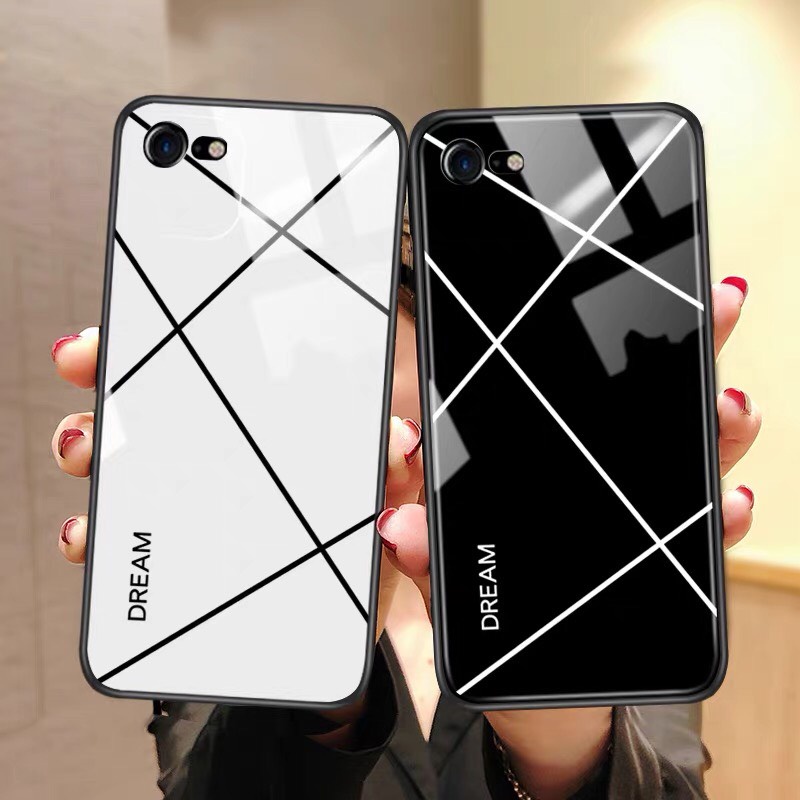 Ốp lưng iphone kính cặp đôi Dream kẻ case 14 14plus 13 pro max 12 promax 11 mini 6 6s 7 8 plus x xr xs