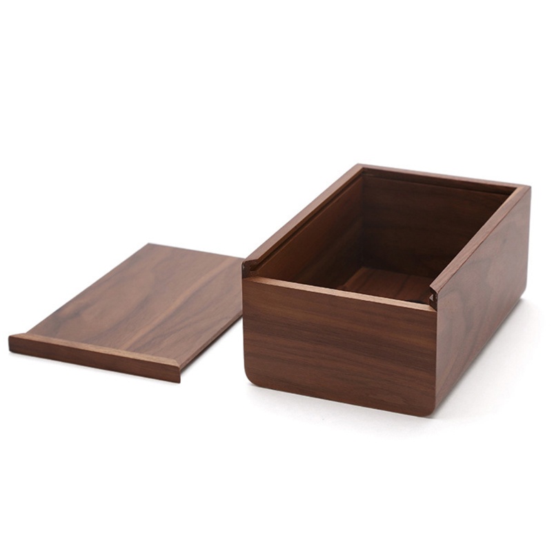 Hộp Đựng Khăn Giấy Bằng Gỗ Óc Chó Có Nắp Đậy Sang Trọng Có Thể Tháo Rời Cho Bàn Cà Phê Phòng Khách