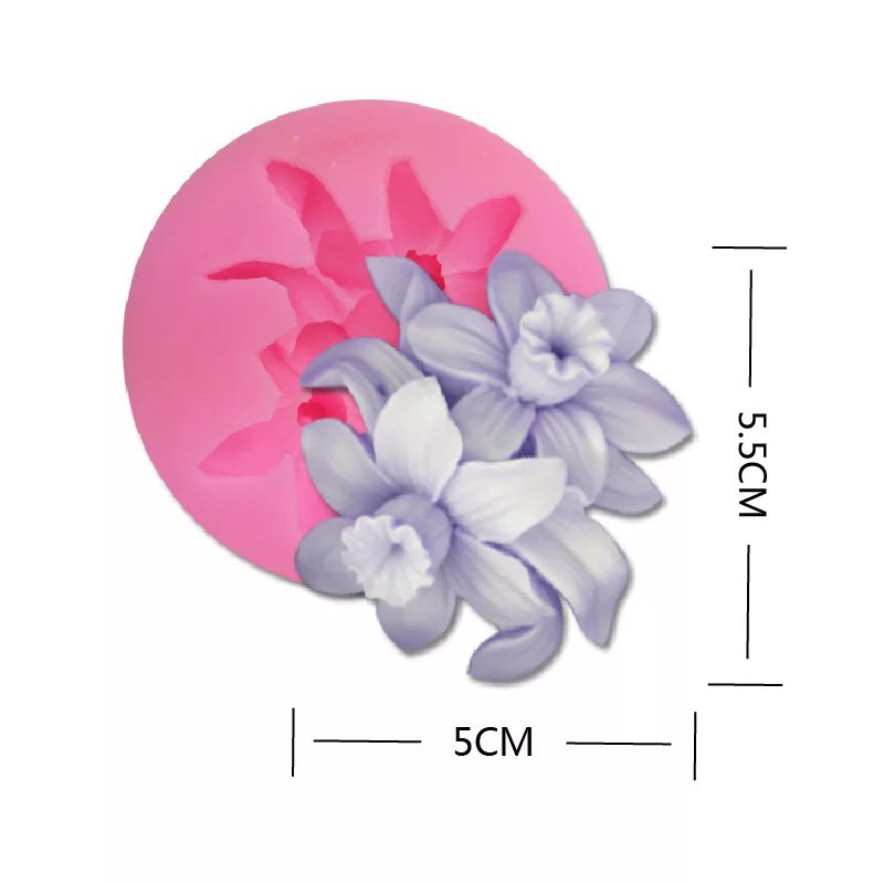 Khuôn rau câu silicon 4D Hoa thủy tiên