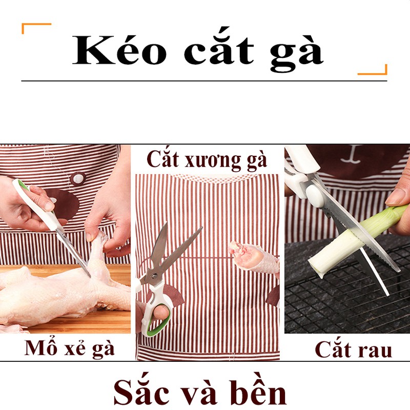 Kéo Làm Bếp Đa Năng Siêu Sắc, Kéo Cắt Gà, Cắt Vịt, Cắt Thịt Các Loại