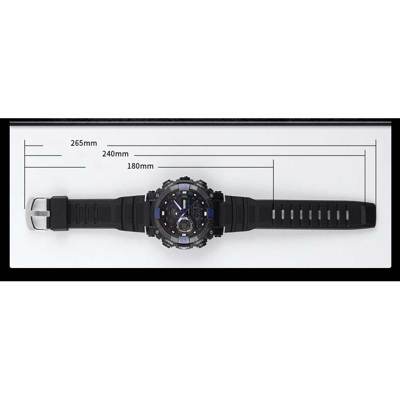 Đồng hồ thể thao nam Skmei 1228 Stopwatch chống nước 50m dây cao su cao cấp