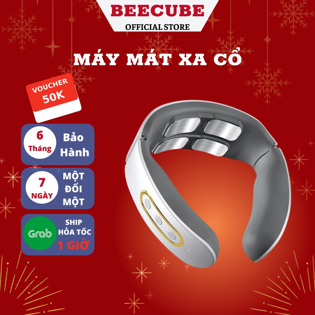 Máy Massage Cổ,Máy Mát Xa Cổ Vai Gáy Thông Minh 4 Điện Cực, 6 Chế Độ Massage , 9 Mức Cường Độ.