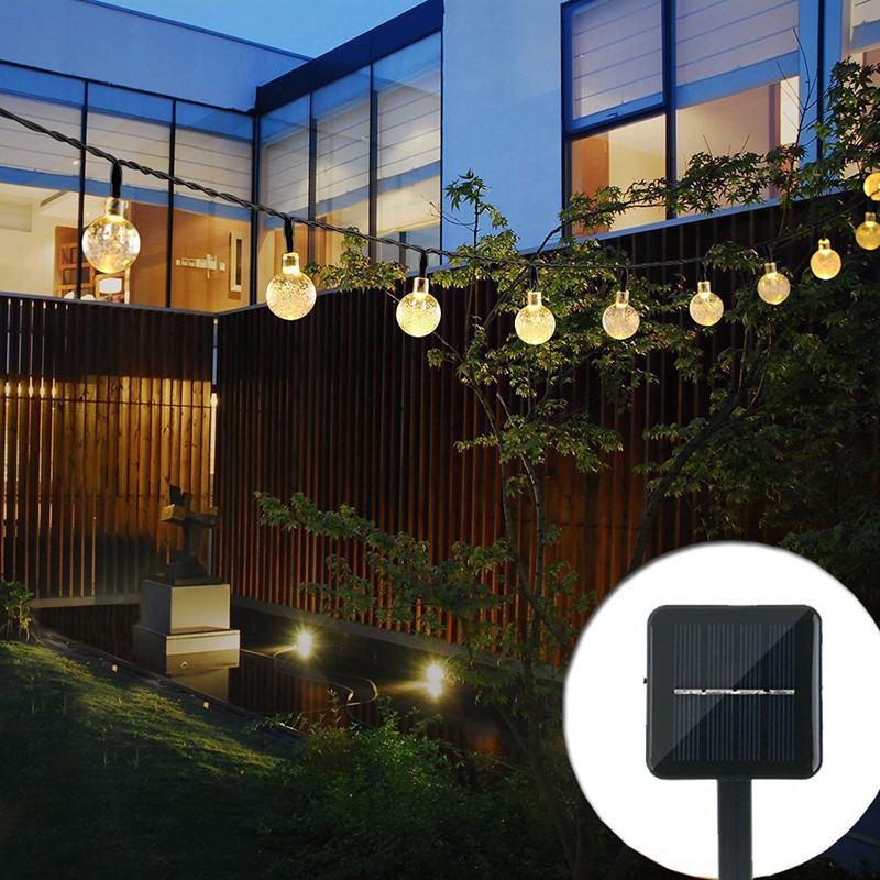 Dây Đèn Led 6M 30 Bóng Dùng Năng Lượng Mặt Trời Trang Trí Cây Thông Giáng Sinh