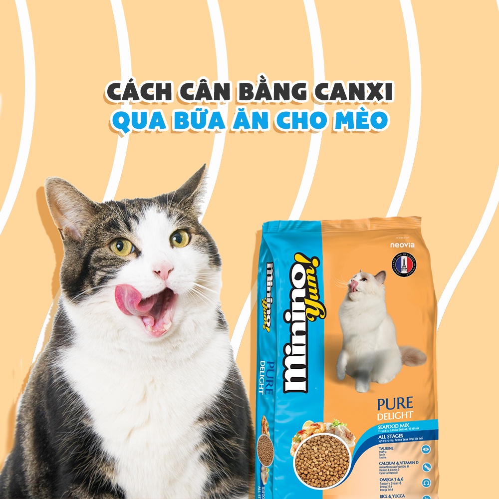 Thức ăn cho mèo Minino Yum vị Hải Sản, túi 1.5kg