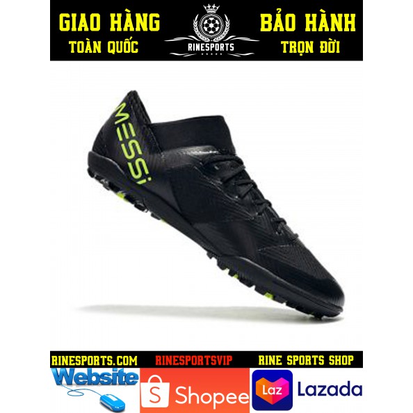 (HÀNG THAILAND) GIÀY BÓNG ĐÁ SÂN CỎ NHÂN TẠO 𝗔𝗱𝗶𝗱𝗮𝘀 NEMEZIZ MESSI ĐEN 18.3.TF CỔ NGANG.CAM KẾT Y HÌNH-CAM KẾT HÀNG TỐT N