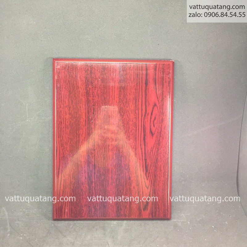Phôi kỷ niệm chương gỗ G9 chữ nhật thường nâu 31.7x23.5cm LỚN