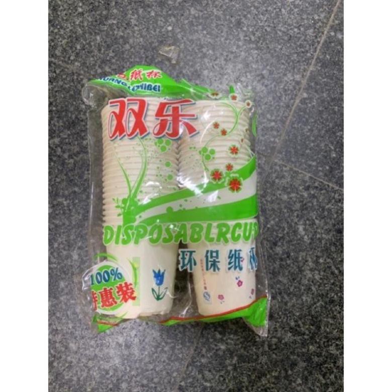 Set 50 cốc giấy 200ml dùng 1 lần nội địa trung cao cấp
