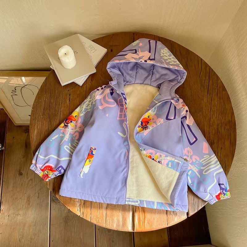 Áo khoác trẻ em áo khoác  lót nỉ dày cho bé hàng Quảng Châu MS03