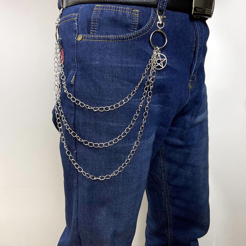 Dây Xích Nhiều Lớp Hình Ngôi Sao Năm Cánh Trang Trí Quần Jean