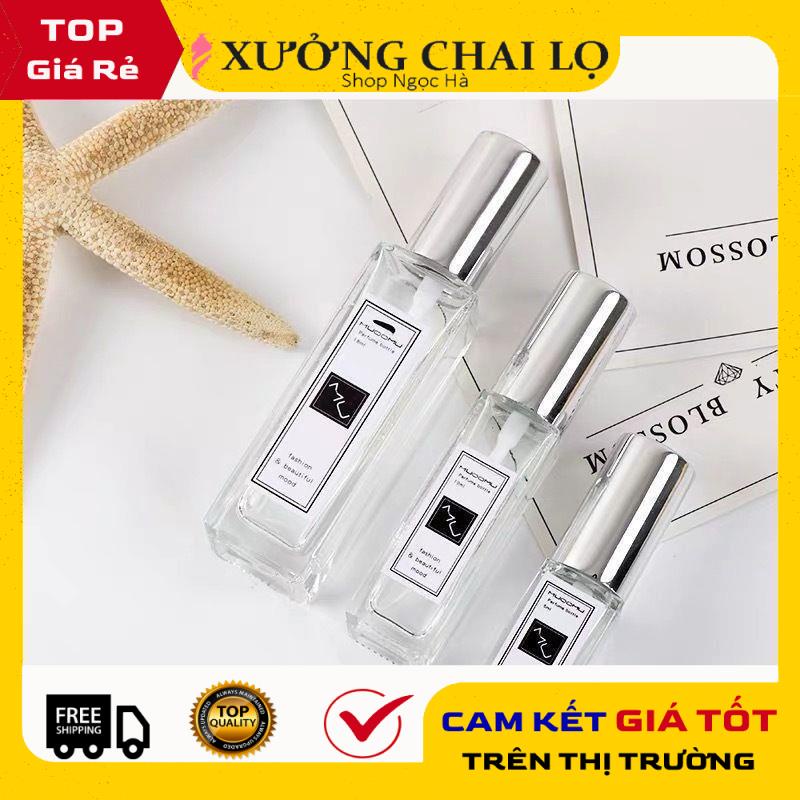 Lọ Chiết Nước Hoa ❤ GIÁ RẺ NHẤT ❤ Chai Chiết Nước Hoa Hình Trụ 5ml,10ml Cao dày đựng dầu thơm , phụ kiện du lịch